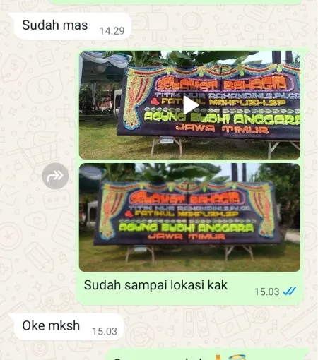 Pengiriman Papan Bunga Kaling Tasikmadu